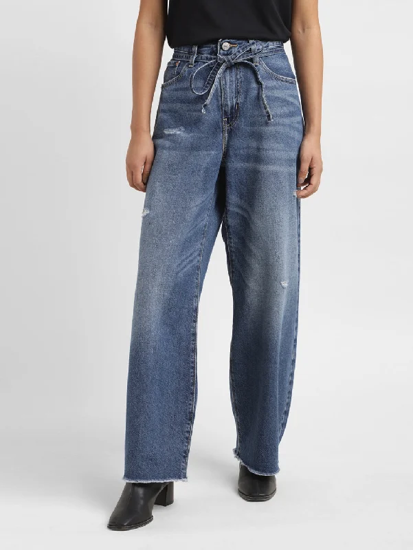 Women's denim jeans with a rayon fabric-Women's High Rise Xl Balloon Loose Tapered Fit Jeans Women's denim jeans with a rayon fabric-Women's High Rise Xl Balloon Loose Tapered Fit Jeans