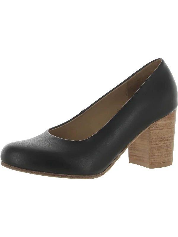 Womens Leather Cork Pumps---Comfortable Leather Pumps for Office and Everyday Wear