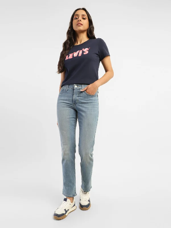 Women's denim jeans with a bamboo fabric-Women's Mid Rise 312 Slim Fit Jeans