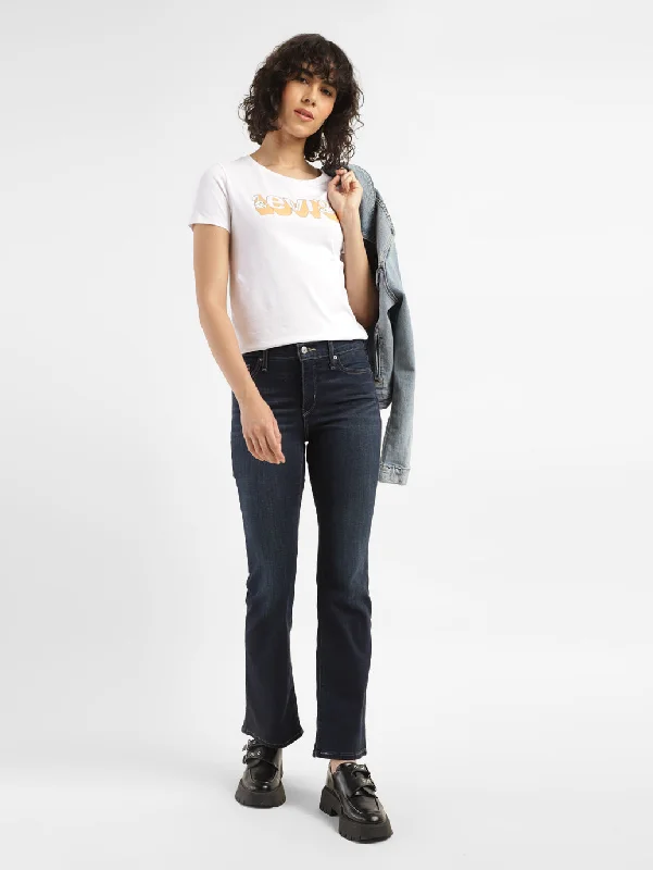 Women's denim jeans with a environmental change cause design embellishment-Women's Mid Rise 315 Bootcut Jeans Women's denim jeans with a environmental change cause design embellishment-Women's Mid Rise 315 Bootcut Jeans