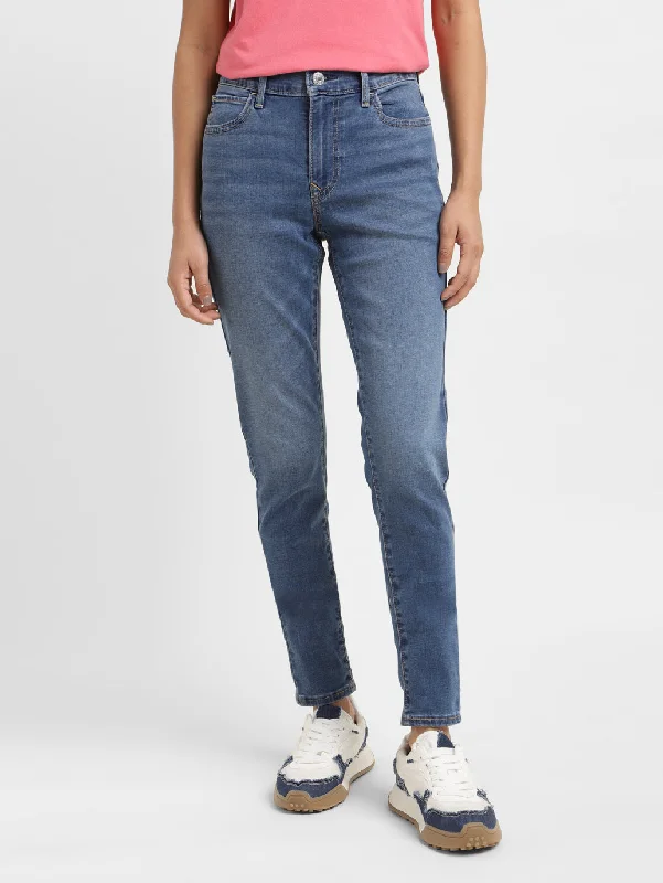 Women's denim jeans with a wood embellishment-Women's Mid Rise 710 Super Skinny Fit Jeans Women's denim jeans with a wood embellishment-Women's Mid Rise 710 Super Skinny Fit Jeans