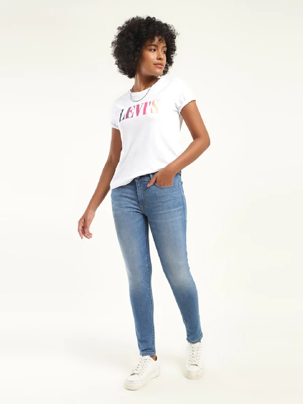 Women's denim jeans online on brands-Women's Mid Rise 711 Skinny Fit Indigo Jeans
