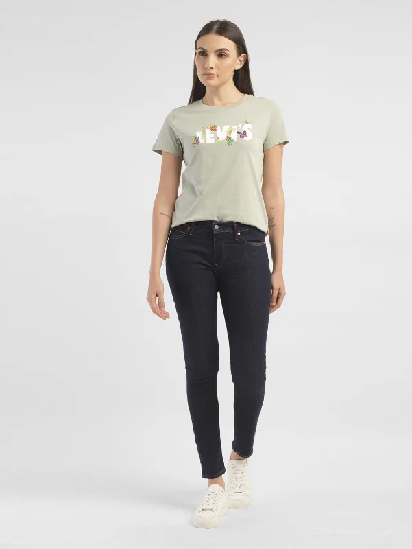 Women's denim jeans with a silk fabric-Women's Mid Rise 711 Skinny Fit Jeans