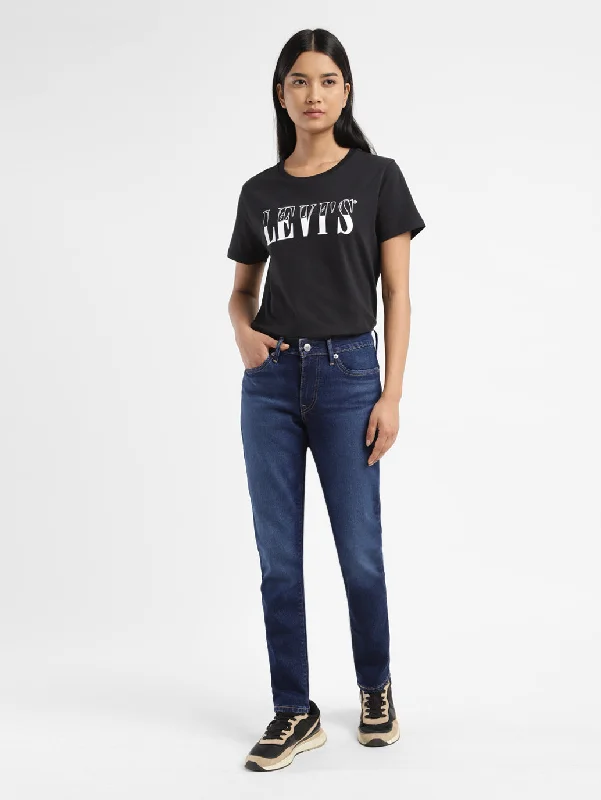 Women's denim jeans with a animal print-Women's Mid Rise 711 Skinny Fit Jeans