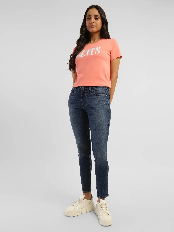Women's denim jeans with a striped print-Women's Mid Rise 711 Skinny Fit Jeans