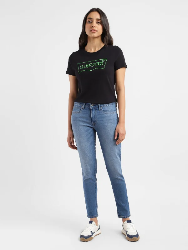 Women's denim jeans with a social cause design embellishment-Women's Mid Rise 711 Skinny Fit Jeans Women's denim jeans with a social cause design embellishment-Women's Mid Rise 711 Skinny Fit Jeans