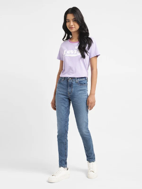 Women's denim jeans with a cargo style-Women's Mid Rise 711 Skinny Fit Jeans