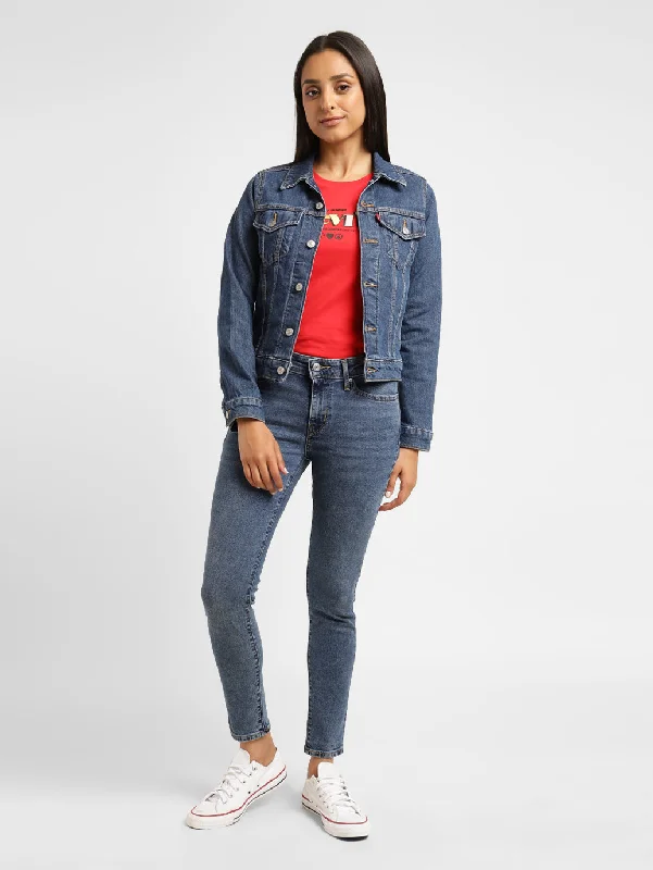 Women's denim jeans with a d-ring detail-Women's Mid Rise 711 Skinny Fit Jeans