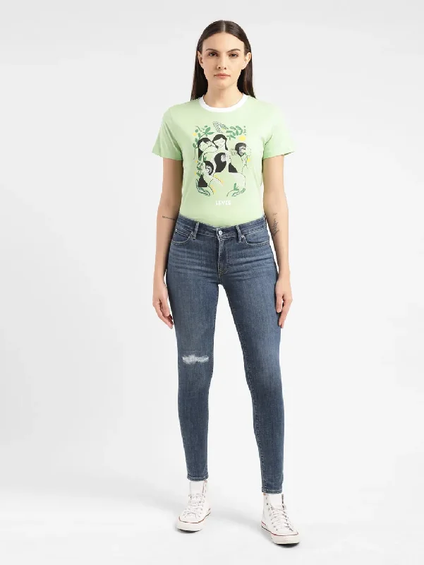 Women's denim jeans with a relaxed fit-Women's Mid Rise 711 Skinny Jeans