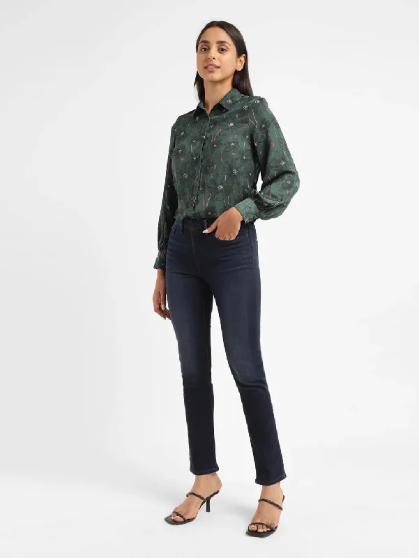 Women's denim jeans with a edgy style-Women's Mid Rise 724 Straight Jeans