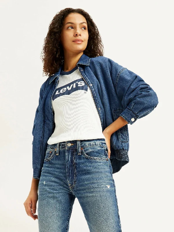 Women's denim jeans which from plus-Women's Mid Rise Wedgie Indigo Bootcut Jeans
