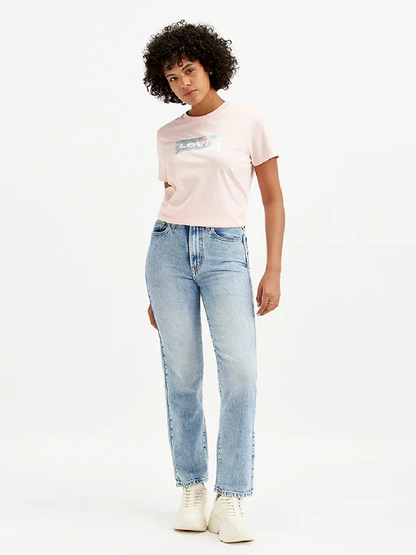 Women's denim jeans with a animal embellishment-Women's Mid Rise Wedgie Straight Fit Light Blue Jeans Women's denim jeans with a animal embellishment-Women's Mid Rise Wedgie Straight Fit Light Blue Jeans
