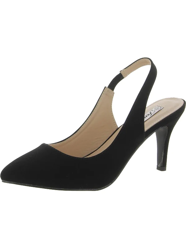 Versatile Heeled Sandals for Any Occasion---Womens Nubuck Slingback Pumps