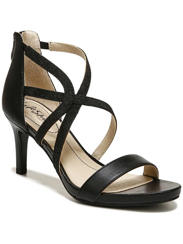 Stylish Open Toe Heels for Summer--Womens Open Toe Back Zipper Pumps