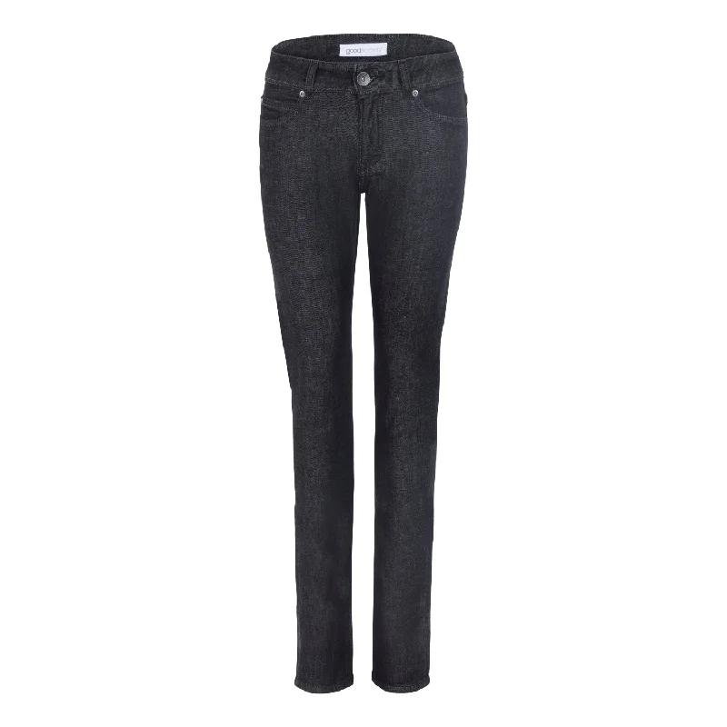 Women's denim jeans styled for fall-Womens Slim Jeans - Black Light One Wash