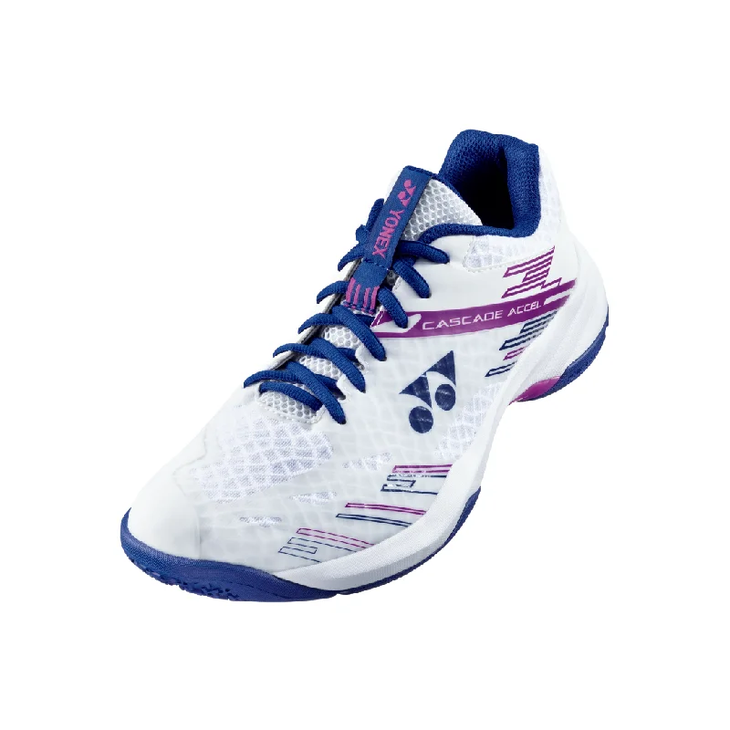 Versatile Heeled Sandals for Any Occasion---Yonex Power Cushion CASCADE ACCEL Wide Women [White/Purple]