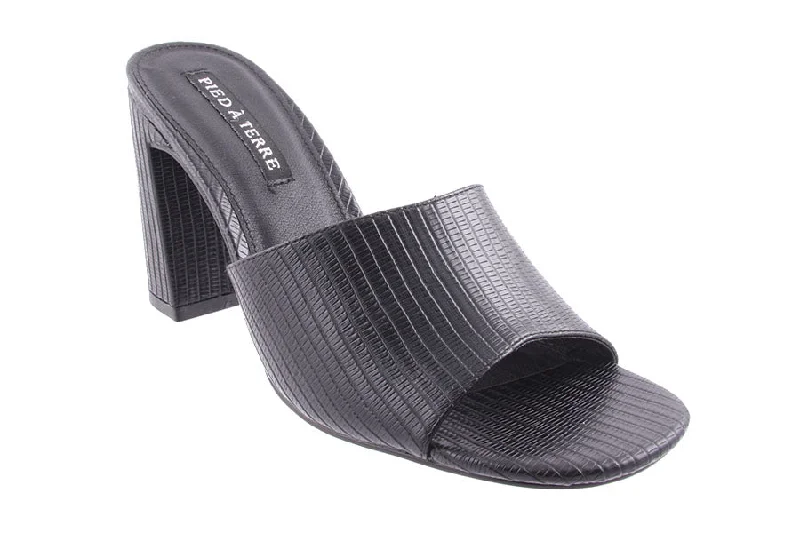 Versatile Heeled Sandals for Any Occasion---ZAHRA BLACK REPTILE