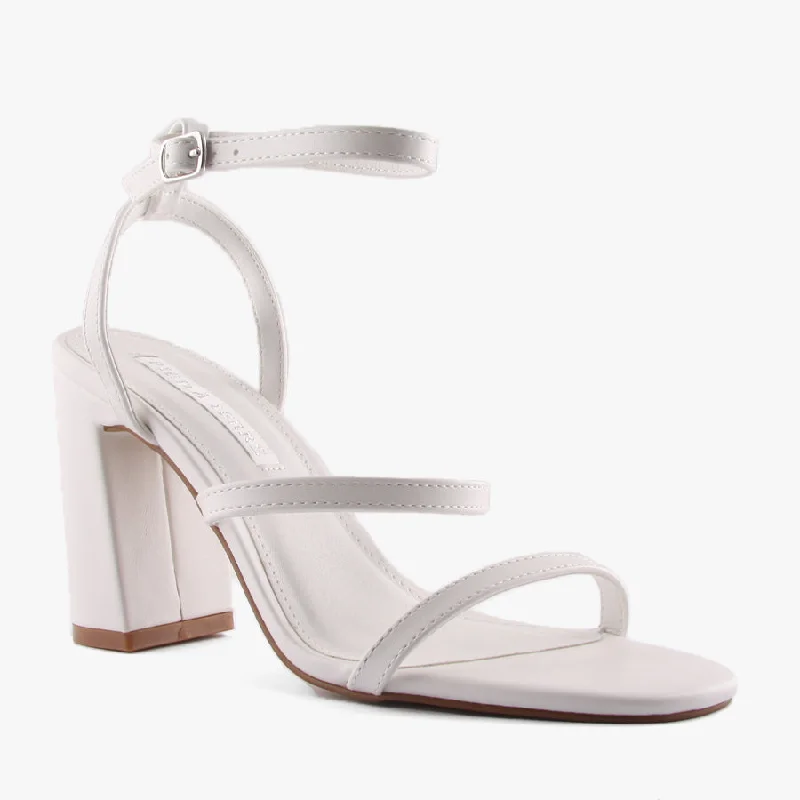 Versatile Heeled Sandals for Any Occasion---ZAKI WHITE