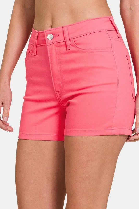 Women's denim shorts or top is what -Zenana High Waist Denim Shorts
