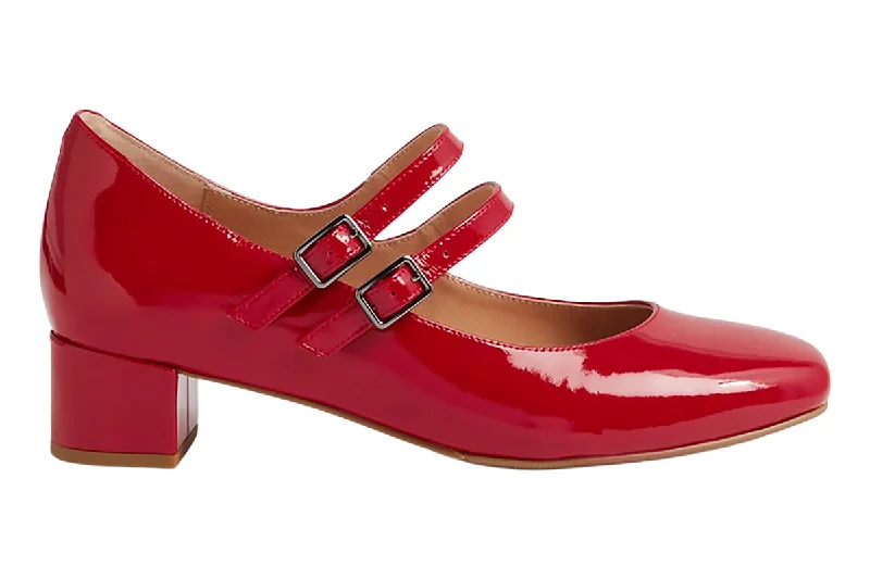 Sleek and Shiny Patent Pump Heels for a Polished Look--Ziera Karoly W Dark Red Patent Womens