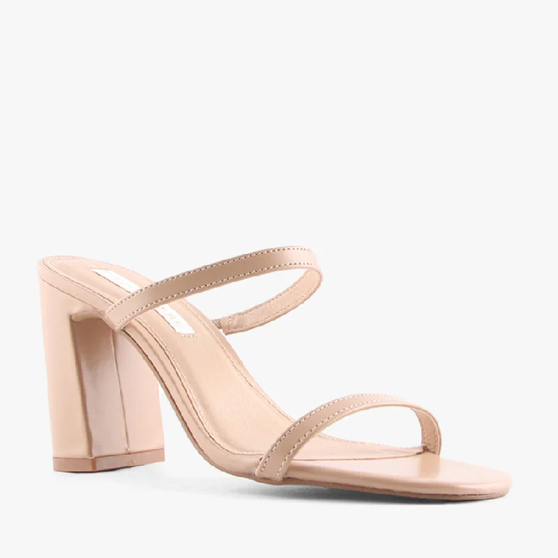 Versatile Heeled Sandals for Any Occasion---ZULI NUDE CROC