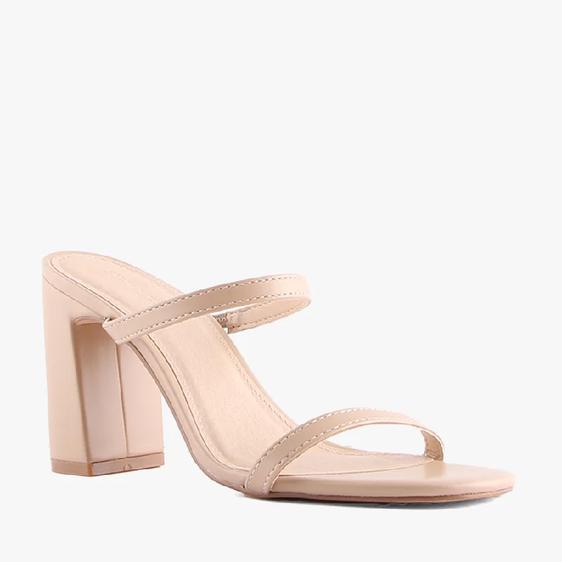 Versatile Heeled Sandals for Any Occasion---ZULI NUDE