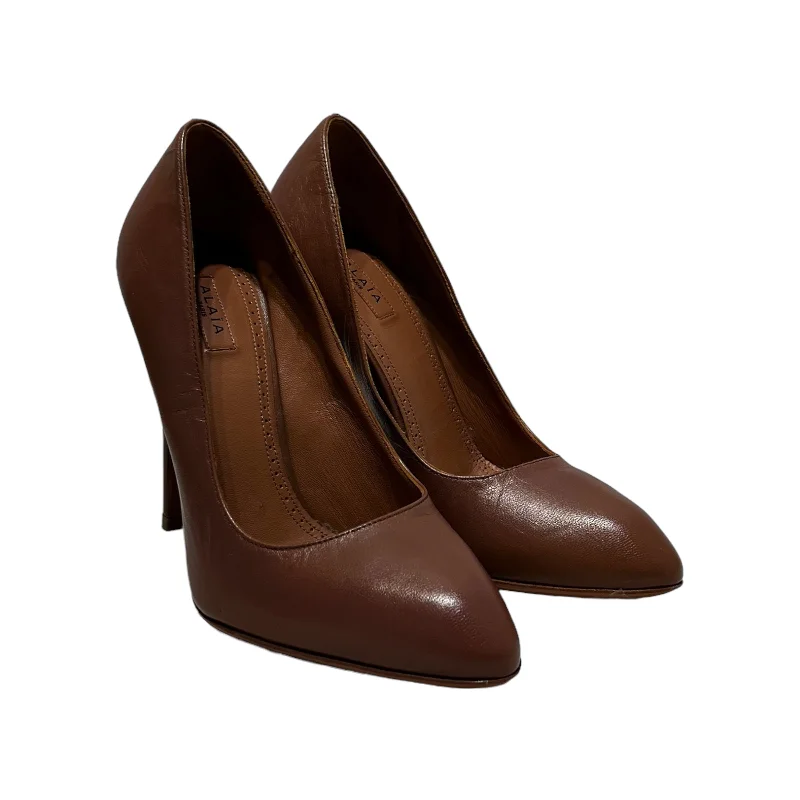 ALAIA/Heels/EU 37/BRW/Leather Pumps---Comfortable Leather Pumps for Office and Everyday Wear