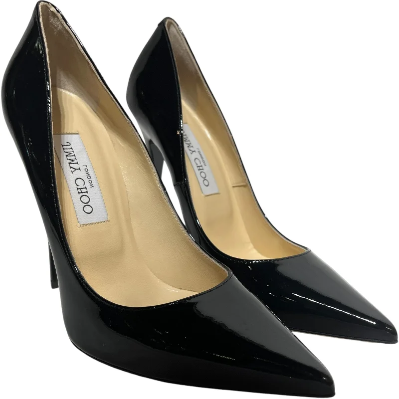 JIMMY CHOO/Heels/EU 38.5/Leather/BLK/---Comfortable Leather Pumps for Office and Everyday Wear