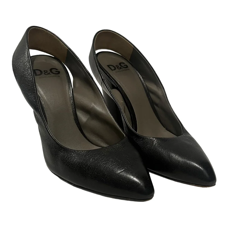 DOLCE&GABBANA/Heels/EU 37/Leather/BLK/---Comfortable Leather Pumps for Office and Everyday Wear