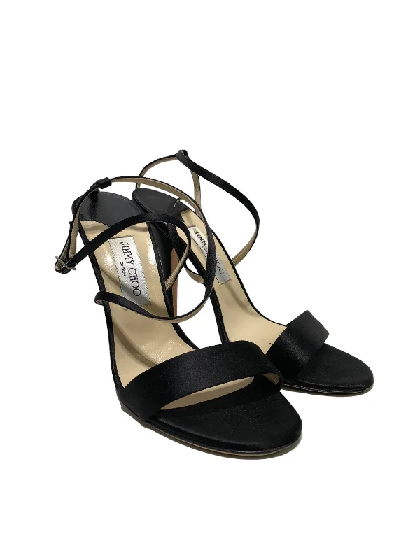 Versatile Heeled Sandals for Any Occasion---JIMMY CHOO/Heels/EU 41/BLK/