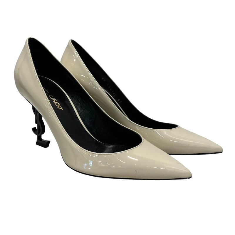 YVES SAINT LAURENT/Heels/Leather/CRM/---Comfortable Leather Pumps for Office and Everyday Wear