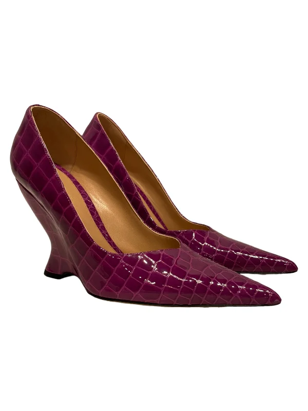 BOTTEGA VENETA/Heels/EU 39/Animal Pattern/Leather/PPL/---Comfortable Leather Pumps for Office and Everyday Wear