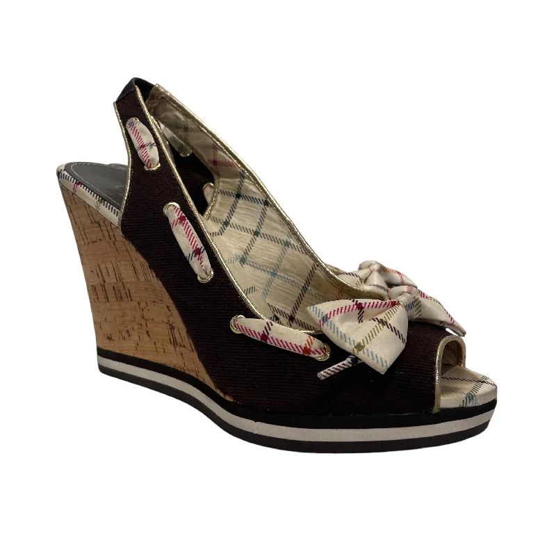 Versatile Heeled Sandals for Any Occasion---COACH/Heels/US 9/Plaid/MLT/