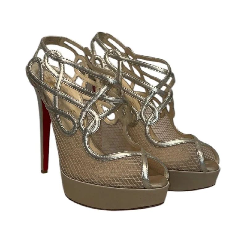 Versatile Heeled Sandals for Any Occasion---Christian Louboutin/Heels/EU 41/GLD/Bandaplato