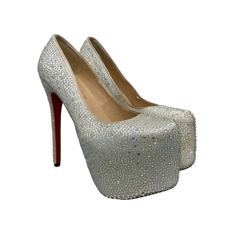 Affordable Rhinestone Pumps for a Dazzling Look---Christian Louboutin/Heels/EU 38/Iridescent/SLV/crystal louboutin