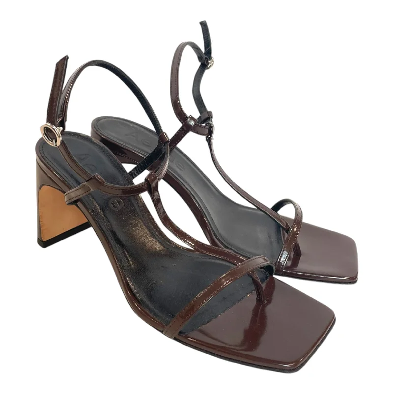 AEYDE/Heels/EU 37/Leather/BRW/CALF LEATHER BROWN---Comfortable Leather Pumps for Office and Everyday Wear