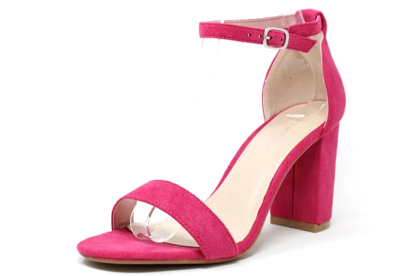 Versatile Heeled Sandals for Any Occasion---Microfibre Block Heel