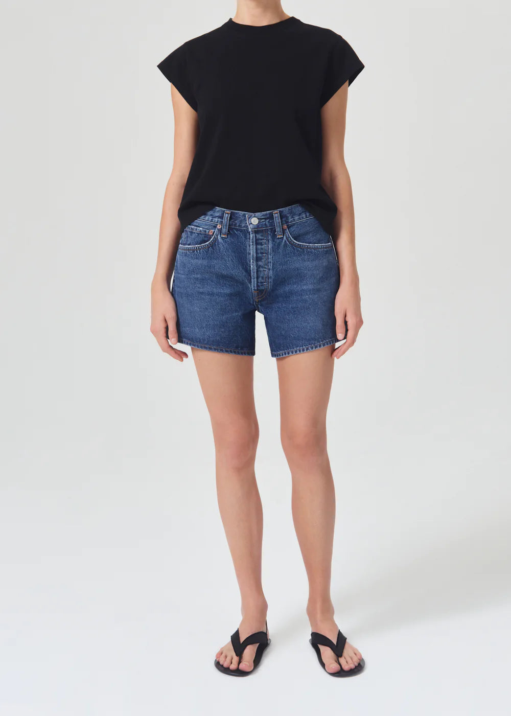 Women's denim shorts high rise trendy-Agolde Parker Long Short - FINAL SALE