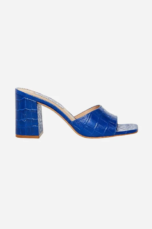 Versatile Heeled Sandals for Any Occasion---Steve Madden Alaya Heels in Blue Croco