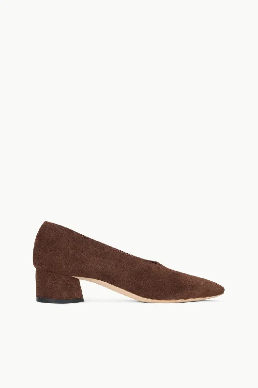 Affordable Suede Ankle Pumps for All-Day Wear--ALBA PUMP | MAHOGANY SUEDE