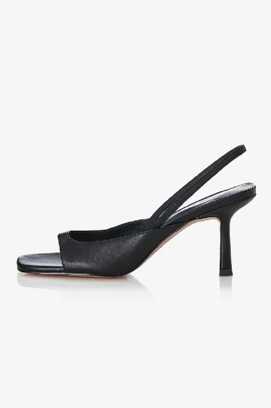 Alias Mae Emma Heel - Black Leather---Comfortable Leather Pumps for Office and Everyday Wear