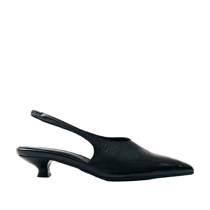 Alohas Women's Eros in Black---Fashionable Kitten Heels for Date Night