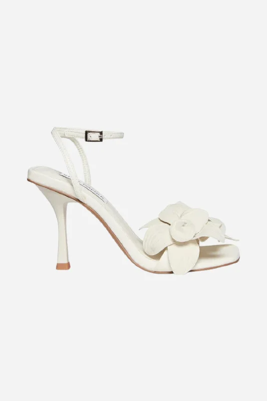 Steve Madden Amani White Heel---Fashionable Kitten Heels for Date Night