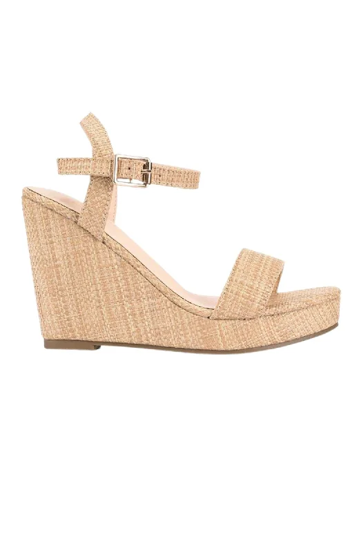 Versatile Heeled Sandals for Any Occasion---Amaya Wedge Natural Raffia