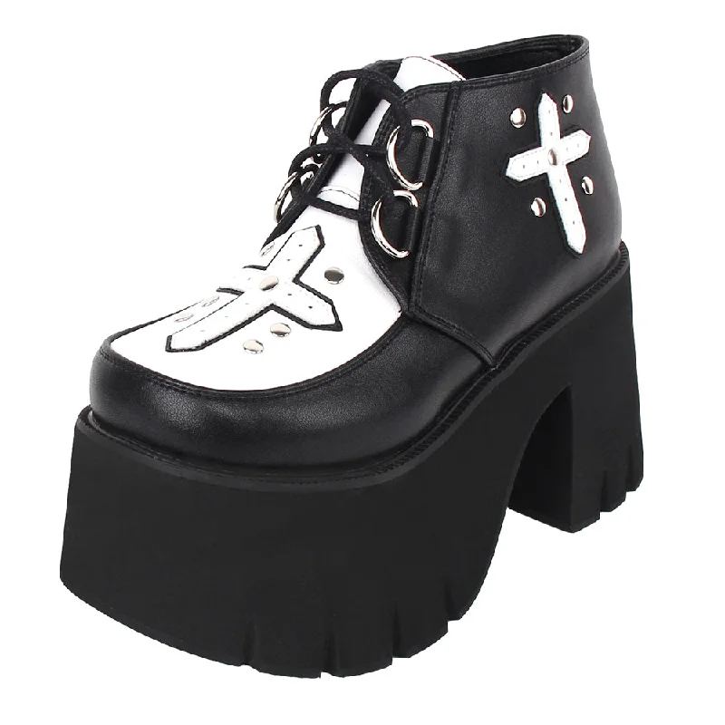 Stylish Platform Heels for Extra Height--Angelic Imprint~Gothic Lolita Cross Classic Platform Shoes