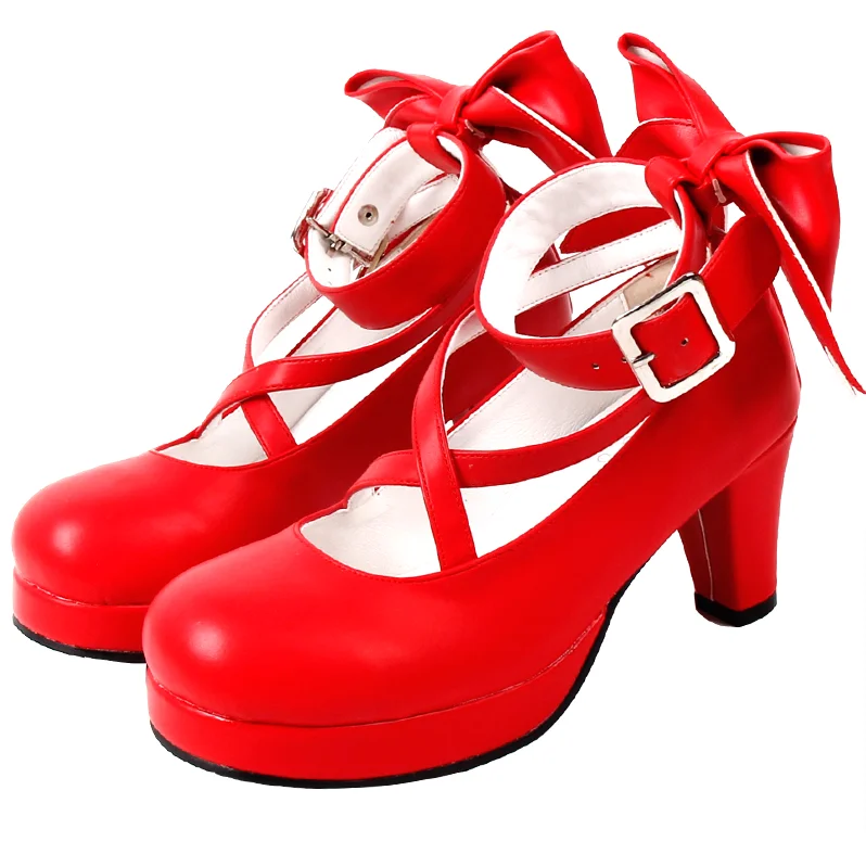 Angelic imprint~Elegant Lolita Shoes Princess Bowknot Lolita Heels Shoes---Charming Bow Pumps for a Cute and Stylish Look