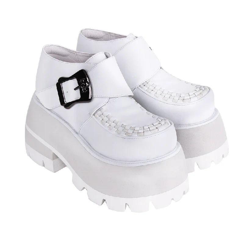 Stylish Platform Heels for Extra Height--Angelic Imprint~Punk Lolita White Platform Shoes