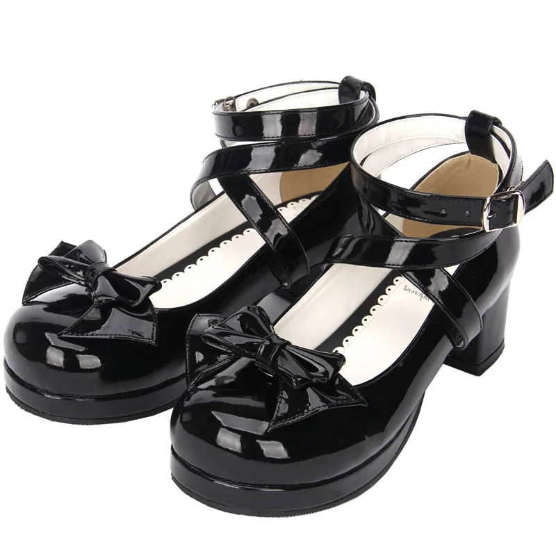 Versatile Heeled Sandals for Any Occasion---Angelic imprint ~ Sweet Lolita Shoes Multicolors Round Toe Middle Heel