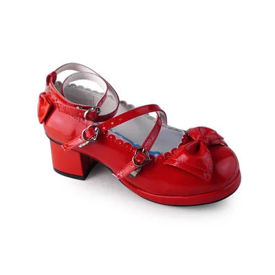 shining red 4.5cm heel 1cm platform