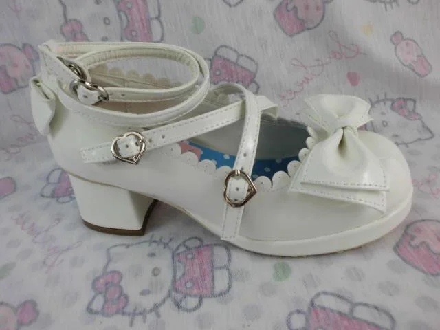 cream white 4.5cm heel 1cm platform